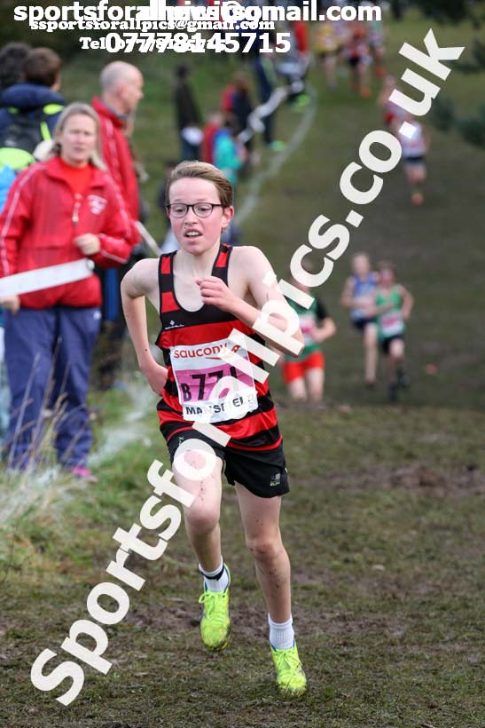 Boys under-13s National Cross Country Relay, Berry Hill Park, Mansfield. Photo:  David T. Hewitson/Sports for All Pics